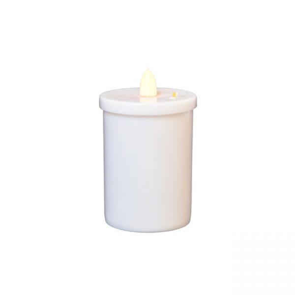 picture of small white battery candle