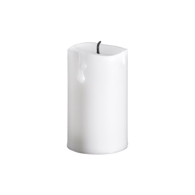 picture of medium white battery operated candle-imitation