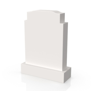 Peaceyard gravestone model Aiza with standard base in white