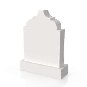 Peaceyard gravestone model Amna with standard base in white