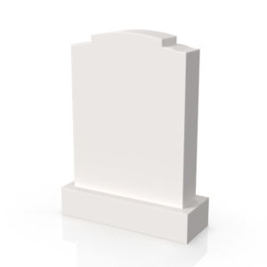 Peaceyard gravestone model Maira with standard base in white