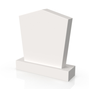 Peaceyard gravestone model Minnie with standard base in white