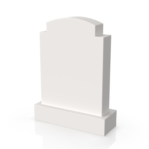 Peaceyard gravestone model Sylvia with standard base in white